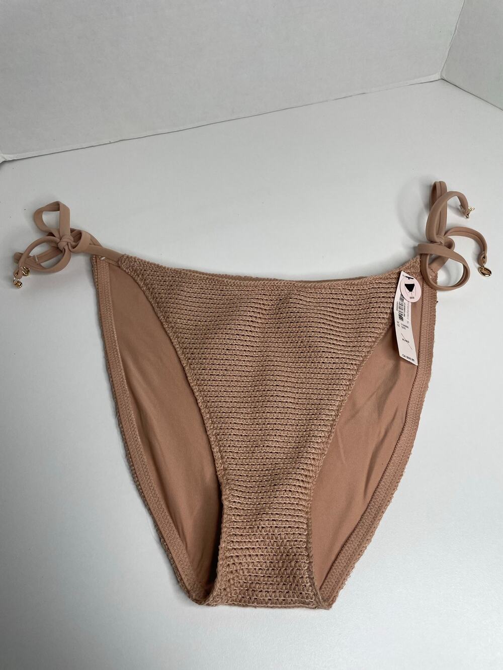 NEW Victorias Secret Bikini Bottoms Tan Crochet Size XL
